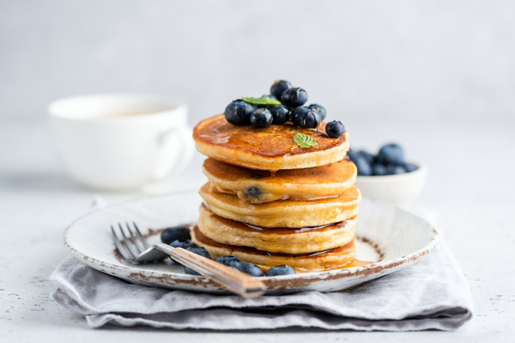 Vegane Blaubeer-Pancakes gegen das Altern der Haut